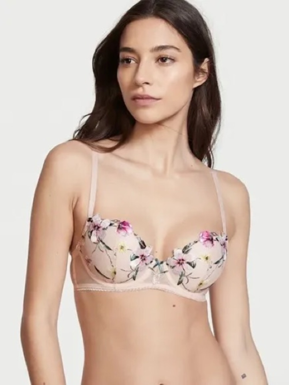 Victorias Secret Dream Angels Lined Demi Floral Lace Bra
